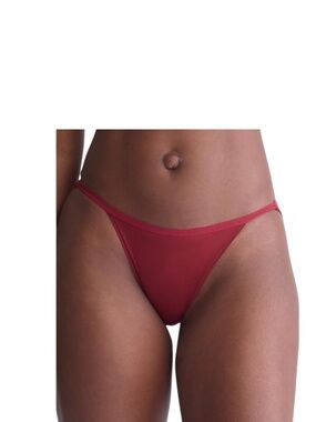 Calvin Klein String Bikini Panty Red, Comfortable Nylon Blend - NWT